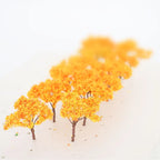 5PCS 6.5–7cm Miniature Wire Trees – Handmade Metal Model Trees for Railway Layouts, Architecture Dioramas & Scenic Builds