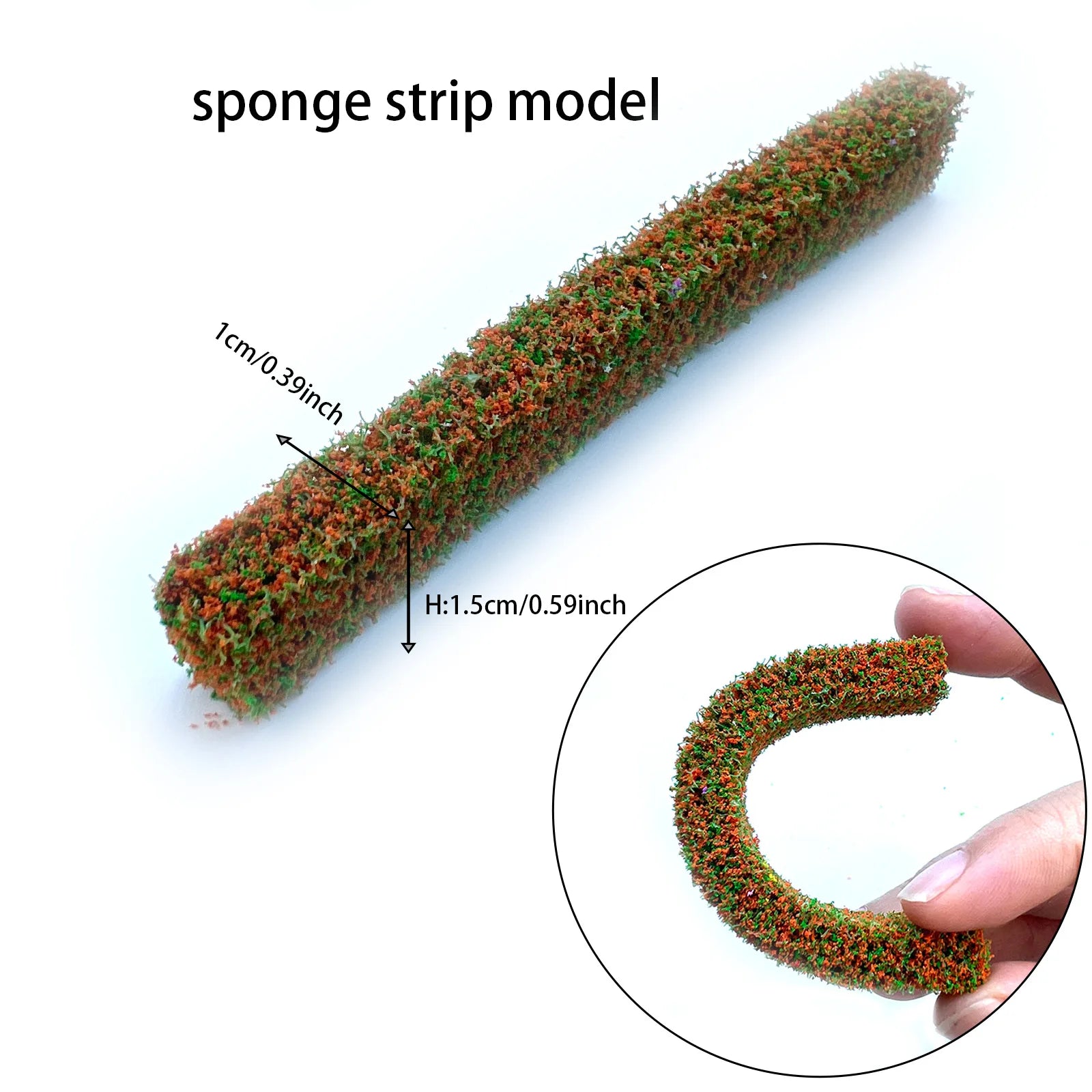 Micro Miniature Shrub Strip Grass Diy Sand Table Miniature Model Kits For Making Outdoor Fence Mini Shrub Strips Green Plants Si