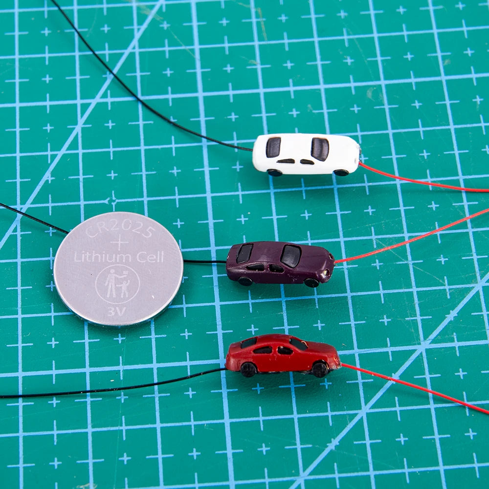 1/300 Scale Led Car 12V With Light For Garden /Railway/Railroad/Train Layout/Toy DIY Model Making 1pc