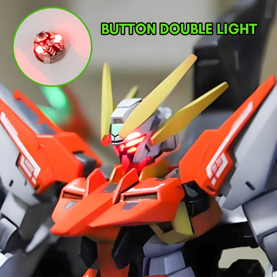 3pcs Double Led Lamp Model Key Button Wireless Light Diy Model Making Toys for Cars/Robots/Decoration/Diorama With Battery