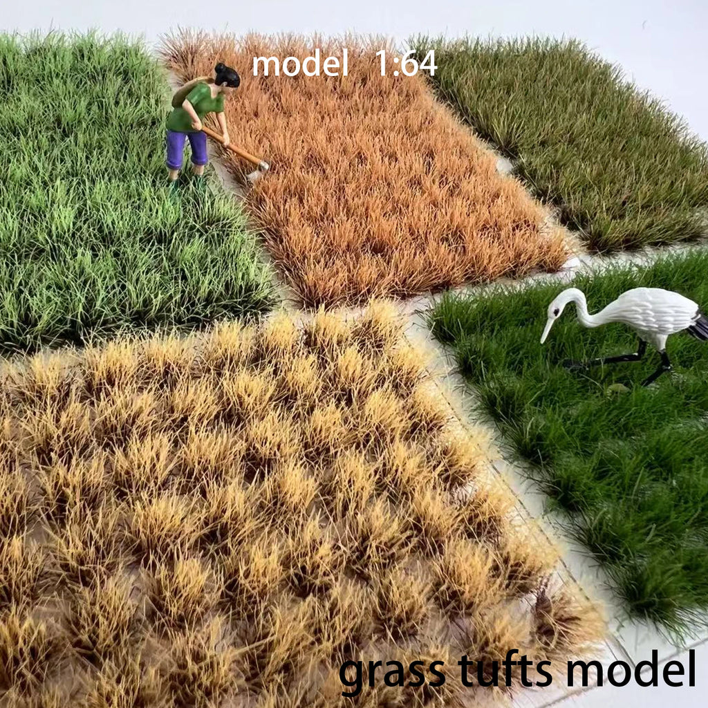 70pcs 5mm Miniature Static Grass Tufts for HO N Scale Model Railway Train Layout Military Wargame Scenarios DIY Diorama Making