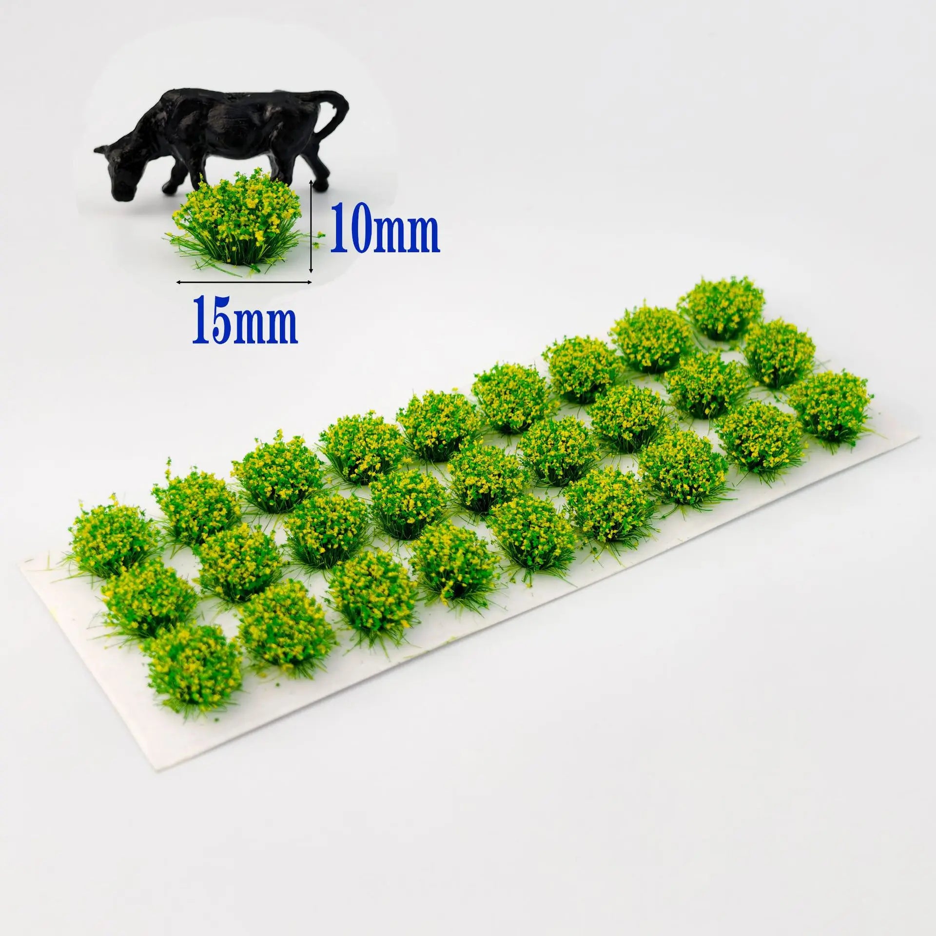 10mm Colorful Grass Tufts for 1:72 Dioramas – Miniature Resin Flower Clusters for Railway Scenery, Architecture Models and Landscape Layouts