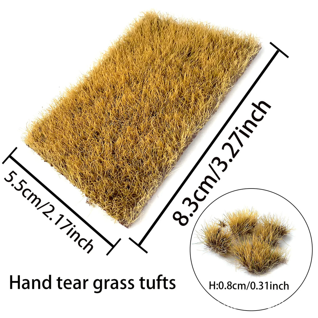 5MM 8MM 10MM HAND-TEAR Static Grass Model Grass Tufts Railway Artificial Miniature Terrain Kit for DIY Model Railway DIORAMA