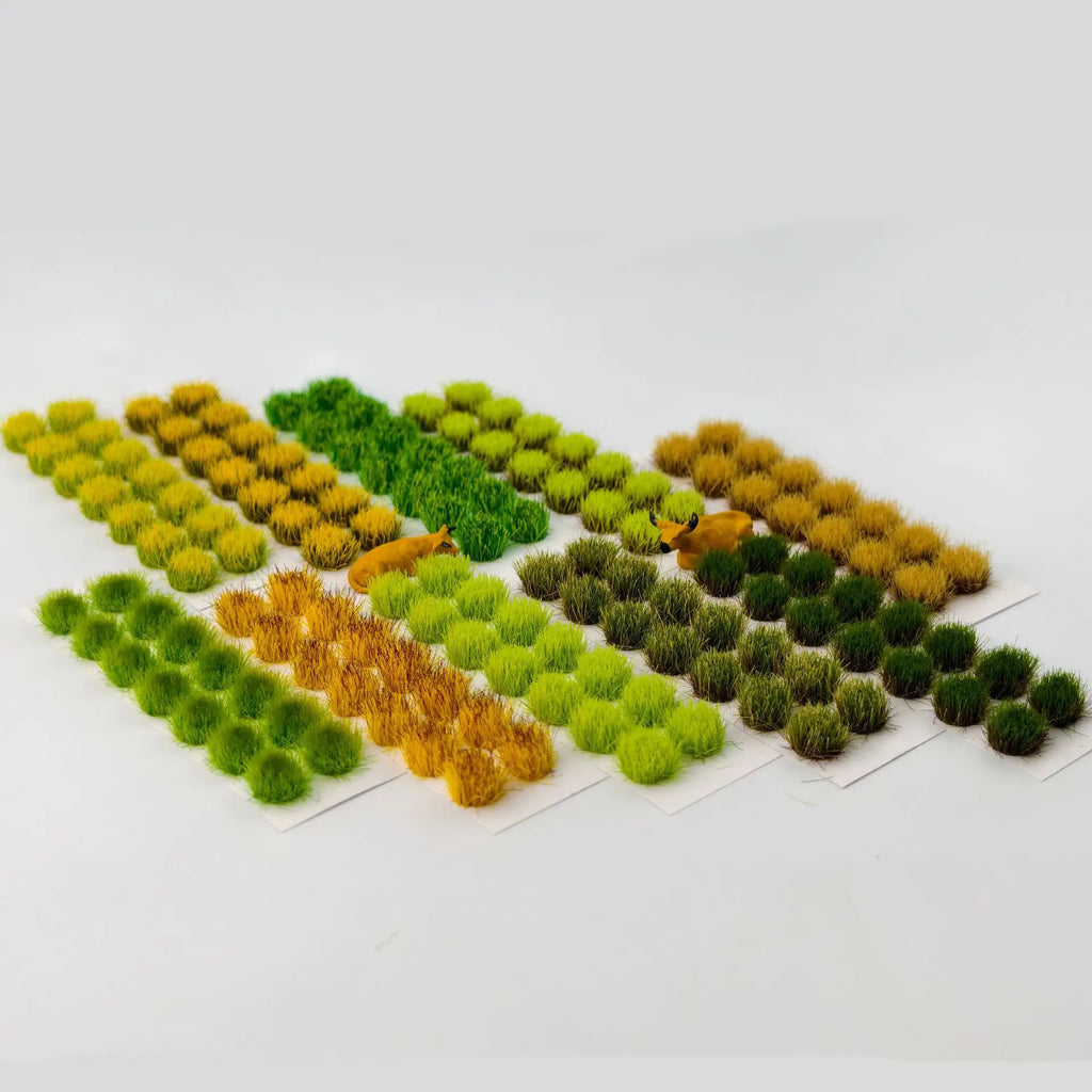 DIY Miniature Colorful Flower Cluster Flower Vegetation Groups Static Grass Tufts for Train LandscapeScenery Military Layout