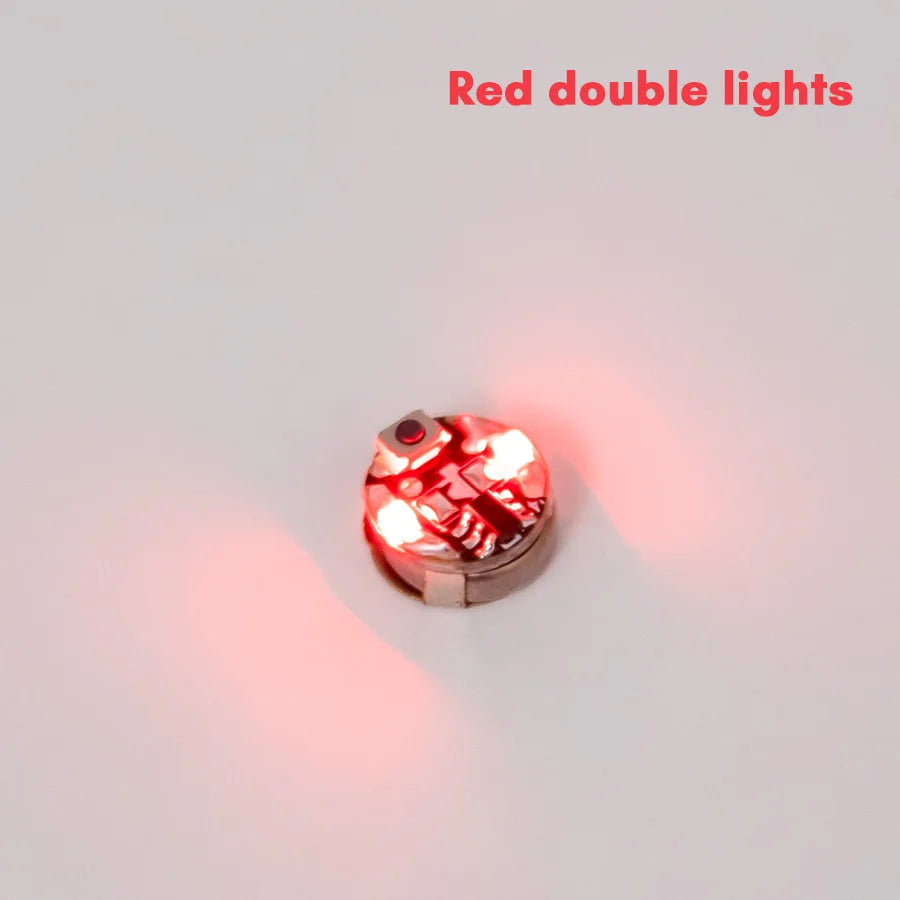 3pcs Double Led Lamp Model Key Button Wireless Light Diy Model Making Toys for Cars/Robots/Decoration/Diorama With Battery