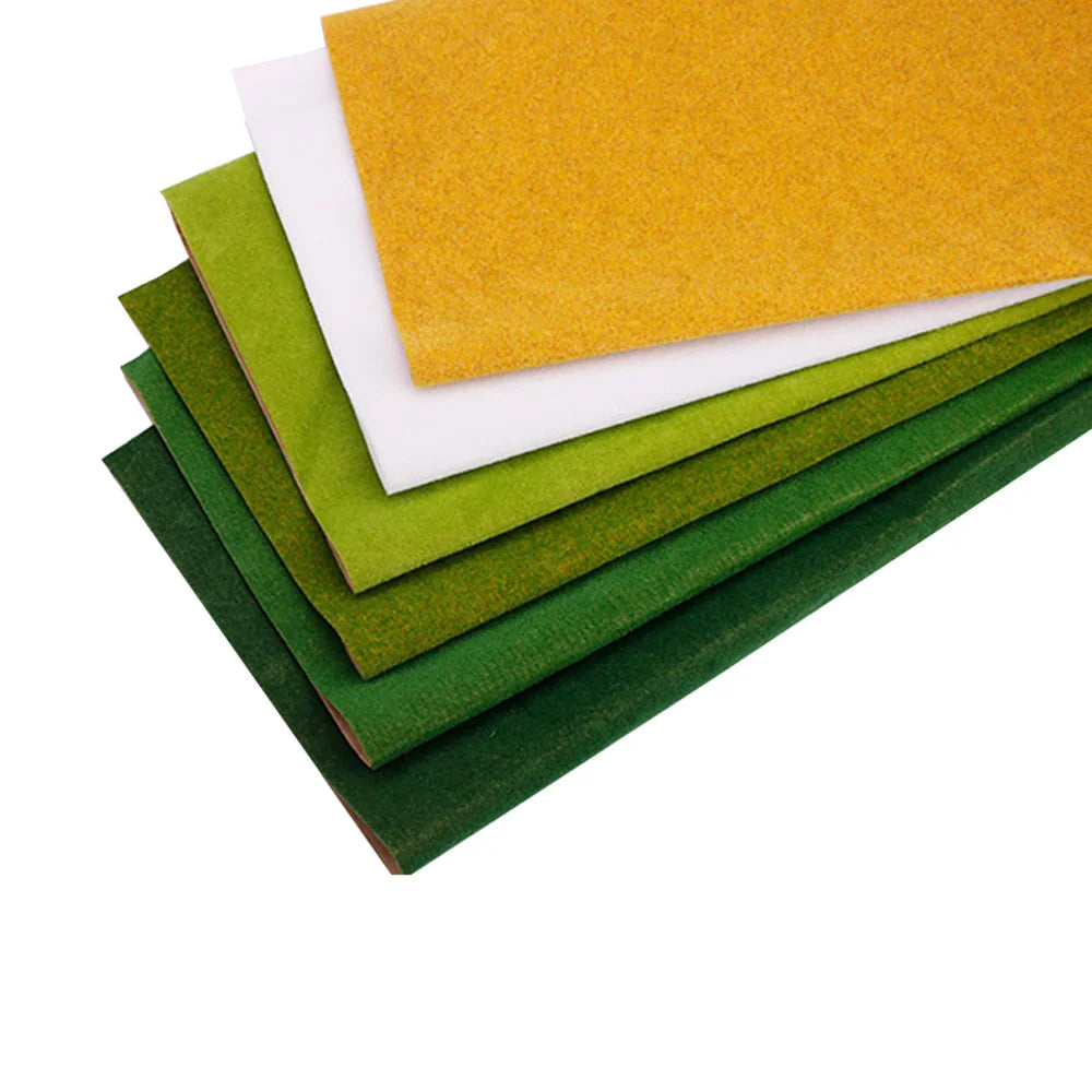 Scale Model Landscape Grass Mat  HO N Scale for Model Train Paper Scenery Layout Lawn Diorama Accessories