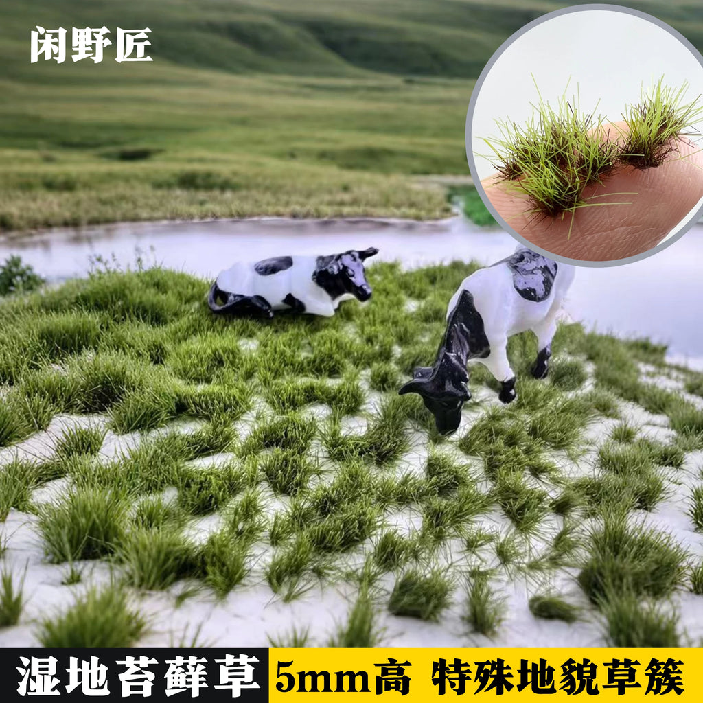 5MM 8MM 10MM HAND-TEAR Static Grass Model Grass Tufts Railway Artificial Miniature Terrain Kit for DIY Model Railway DIORAMA