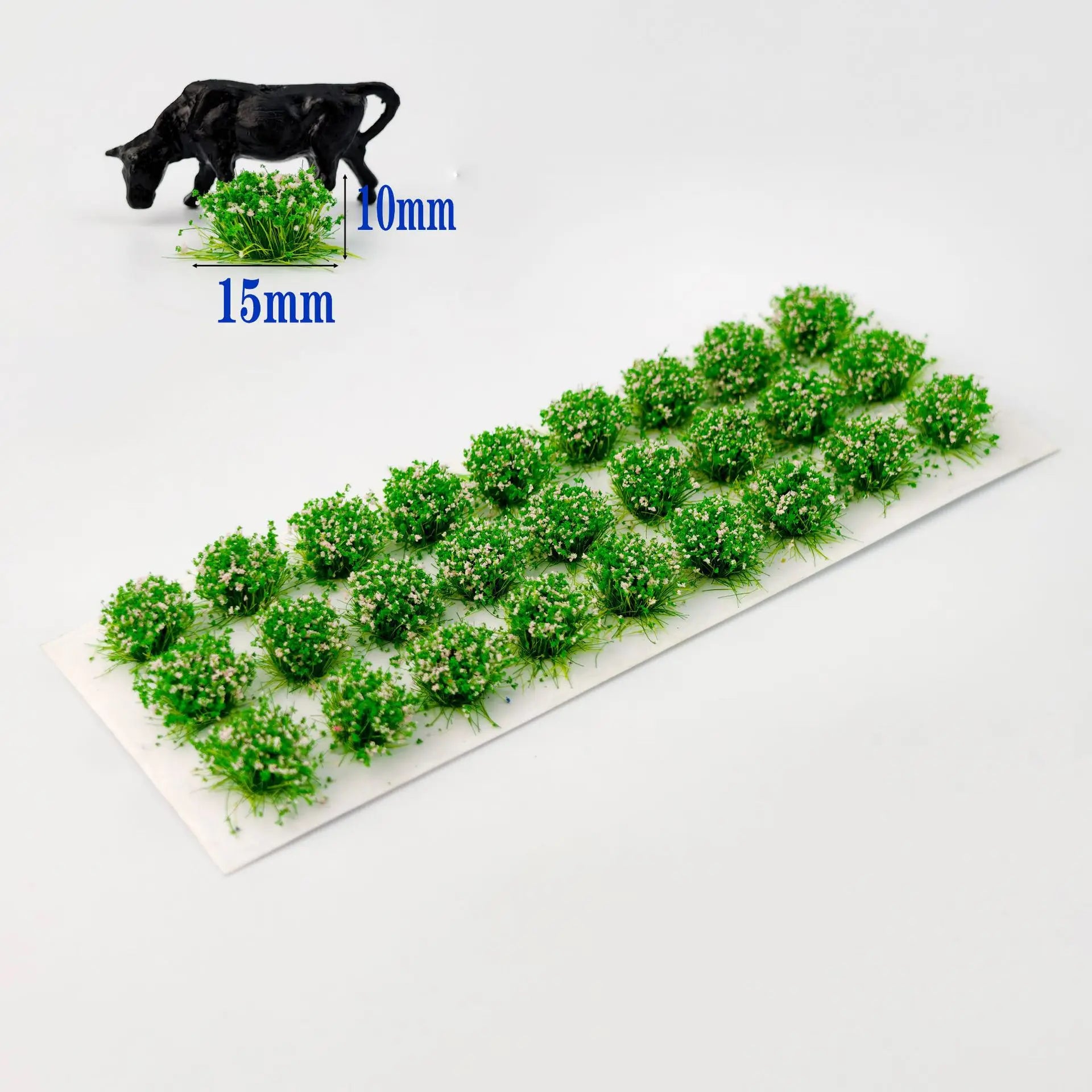 10mm Colorful Grass Tufts for 1:72 Dioramas – Miniature Resin Flower Clusters for Railway Scenery, Architecture Models and Landscape Layouts