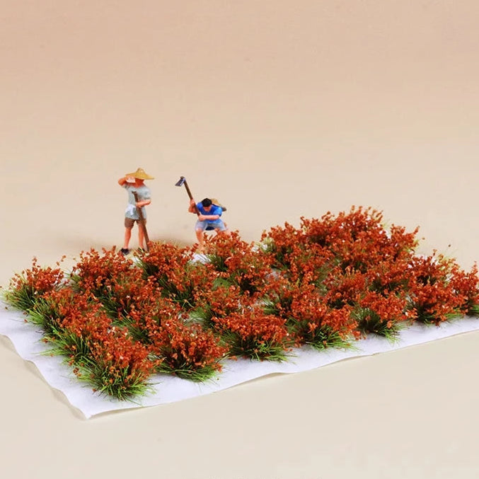 HO N Scale Miniature Flower Cluster Grass Plant Toys Diy Model Making Military Scenery Wargame Railway Train Layout for Diorama
