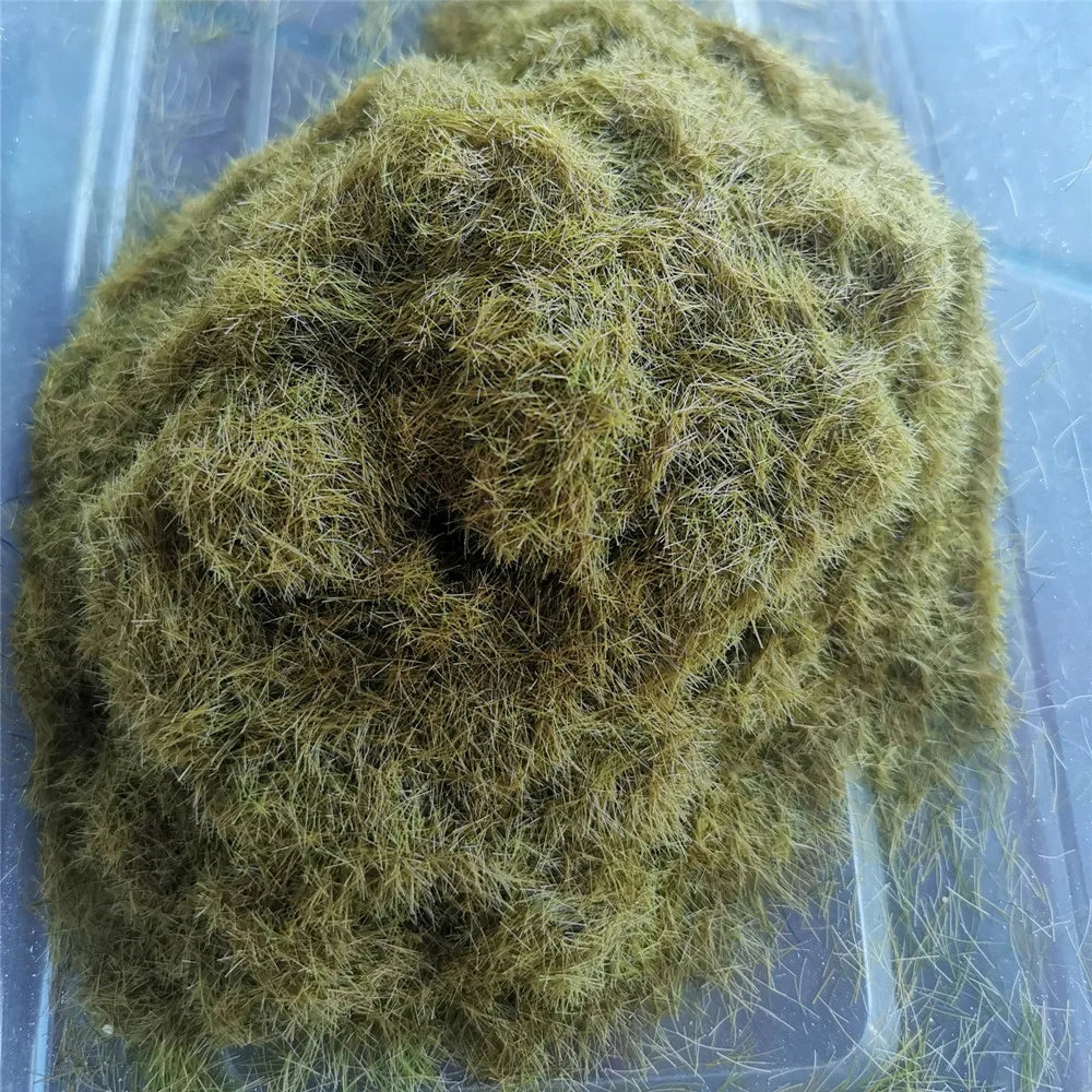 20G/30G 5MM Static Grass Turf Nylon Flock Powder For Railway Artificial Terrain Lawn Wargame Military Landscape Scenery Diorama