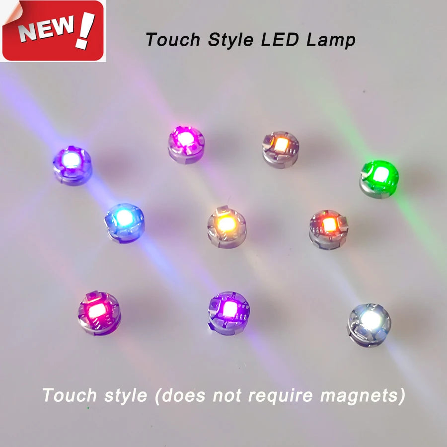 New Arrivals Touch Style Miniature Led Lamp Model Wireless Light Toys for DIY Model Making for Robots/Cars with Battery 1pc