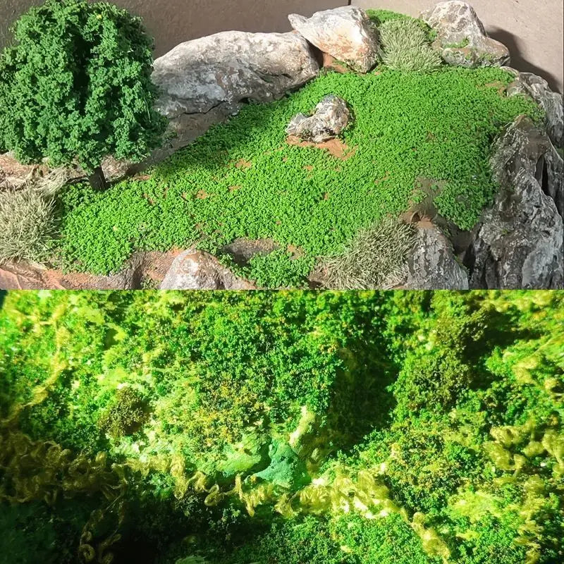 Mixed Model Grass Viscose Powder Green Fake Grass Fairy Garden Miniatures Clay DIY