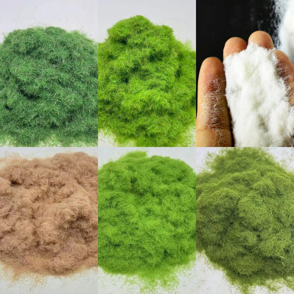 Mixed Model Grass Viscose Powder Green Fake Grass Fairy Garden Miniatures Clay DIY