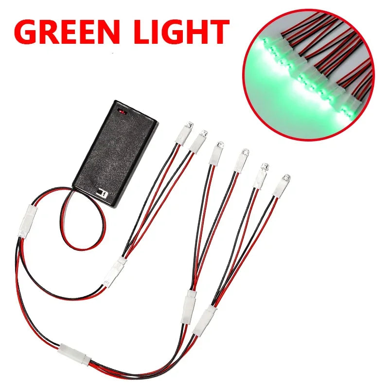 Diy Model Making 3V Miniature Lamp Led Beads 2/4/6 Heads Small Night Light/bulb Toys for Dollhouse Scene Layout/diorama 1Set