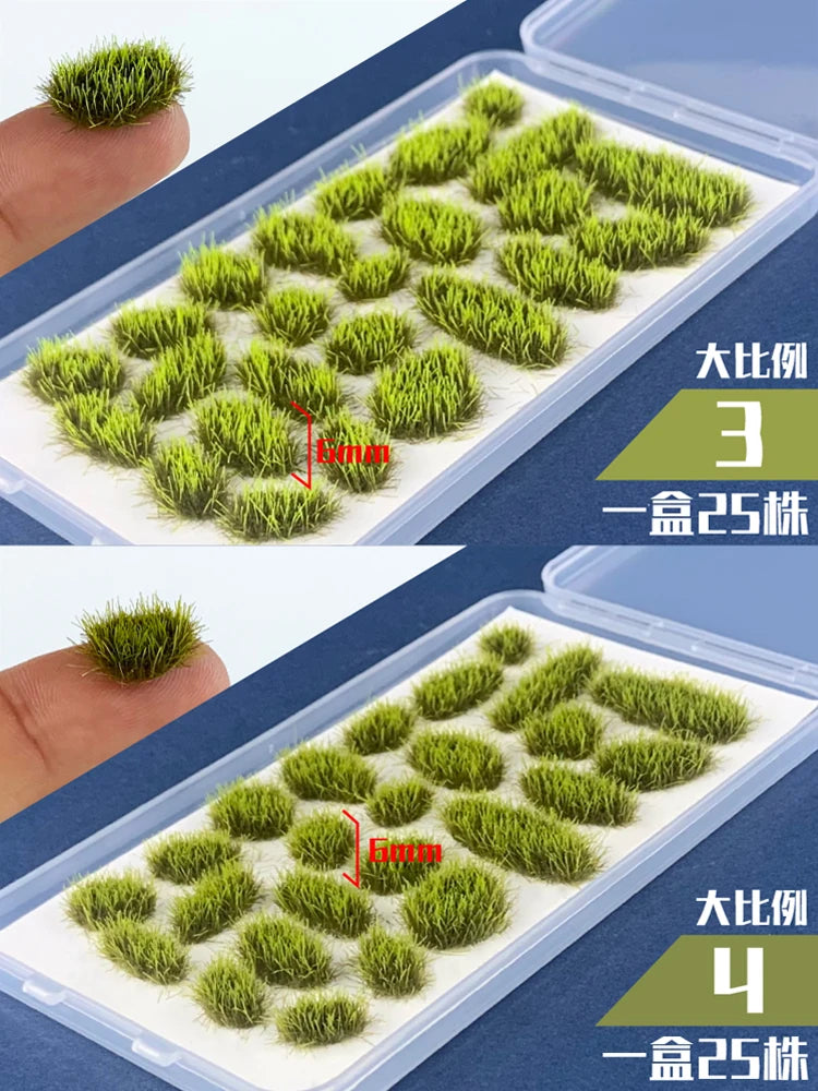 Miniature Grass Tufts Model Military Scene Materials Railway Train Layout Architecture Building Landscape or Diy Model Making