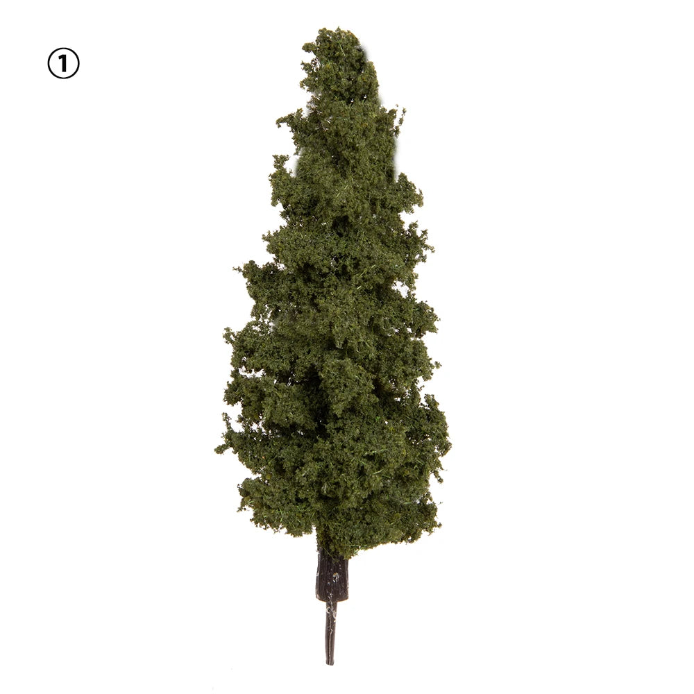 2pcs 1:87 Scale Model Pine Trees Cedar Landscape Miniature Train Railway Layout Scenery Dioramas Diy Christmas Day Decoration