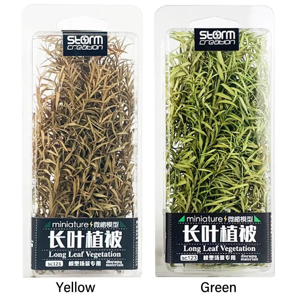 DIY Model Making Miniature Reed Model Long Leaf Grass Cluster Vegetation Toys Military Scene Materials for Diorama 1pc