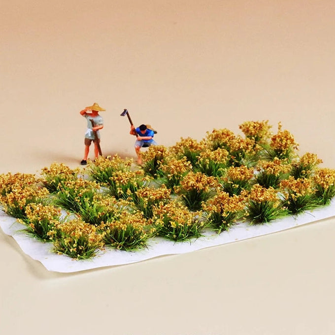 HO N Scale Miniature Flower Cluster Grass Plant Toys Diy Model Making Military Scenery Wargame Railway Train Layout for Diorama