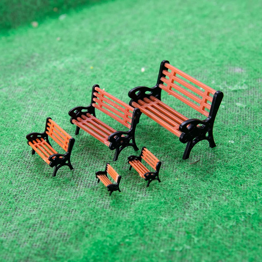 HO N O Scale ABS Plastic Model Chair Park Seat For Garden /Railway/Railroad/Train Layout/Toy DIY