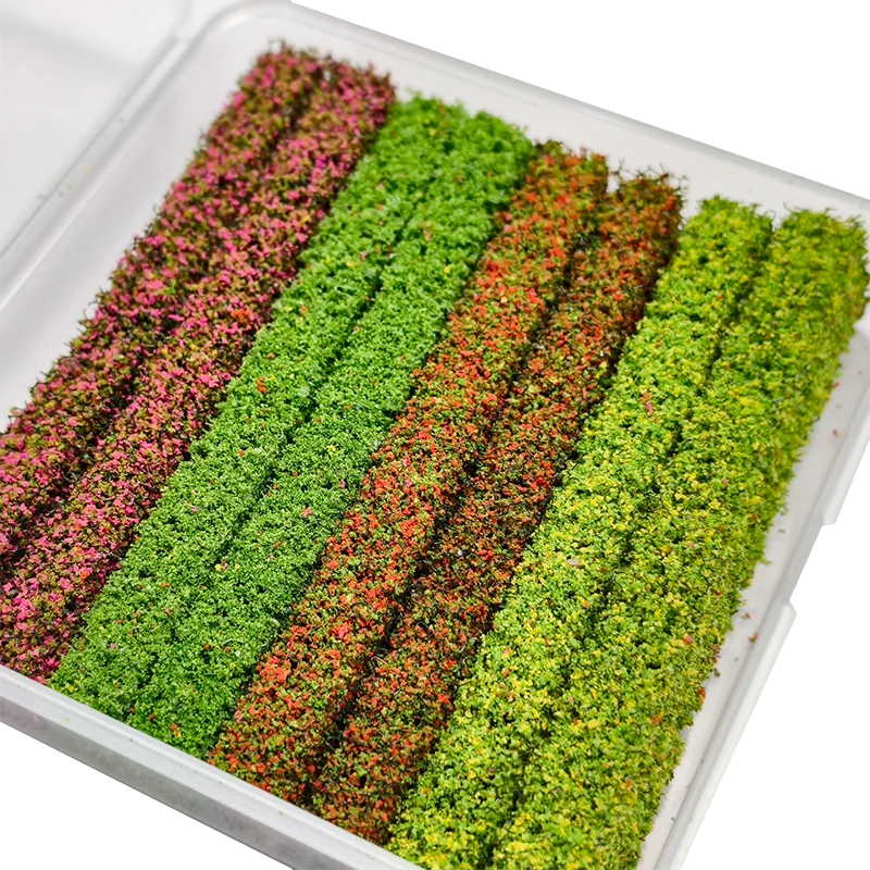 Micro Miniature Shrub Strip Grass Diy Sand Table Miniature Model Kits For Making Outdoor Fence Mini Shrub Strips Green Plants Si