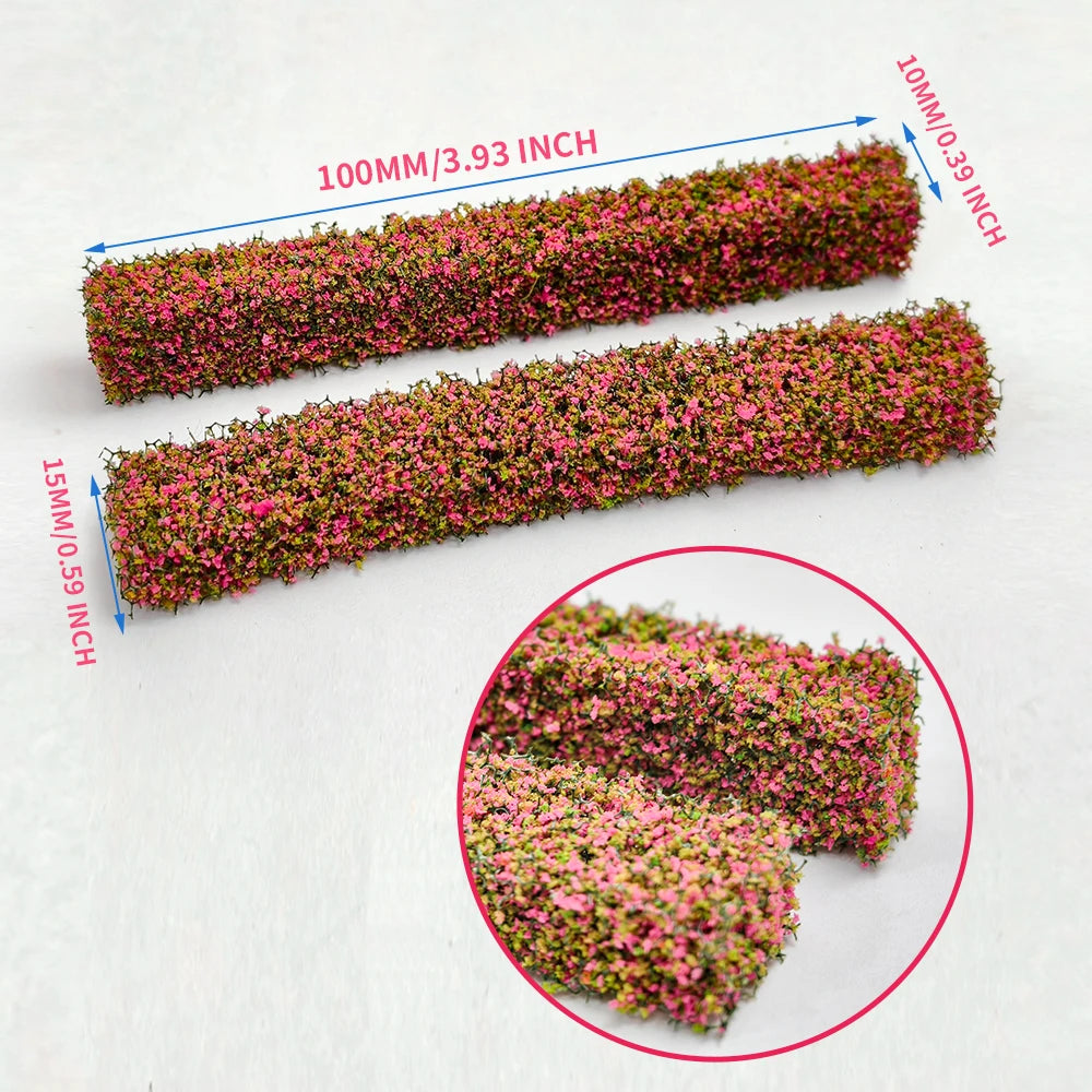 Micro Miniature Shrub Strip Grass Diy Sand Table Miniature Model Kits For Making Outdoor Fence Mini Shrub Strips Green Plants Si