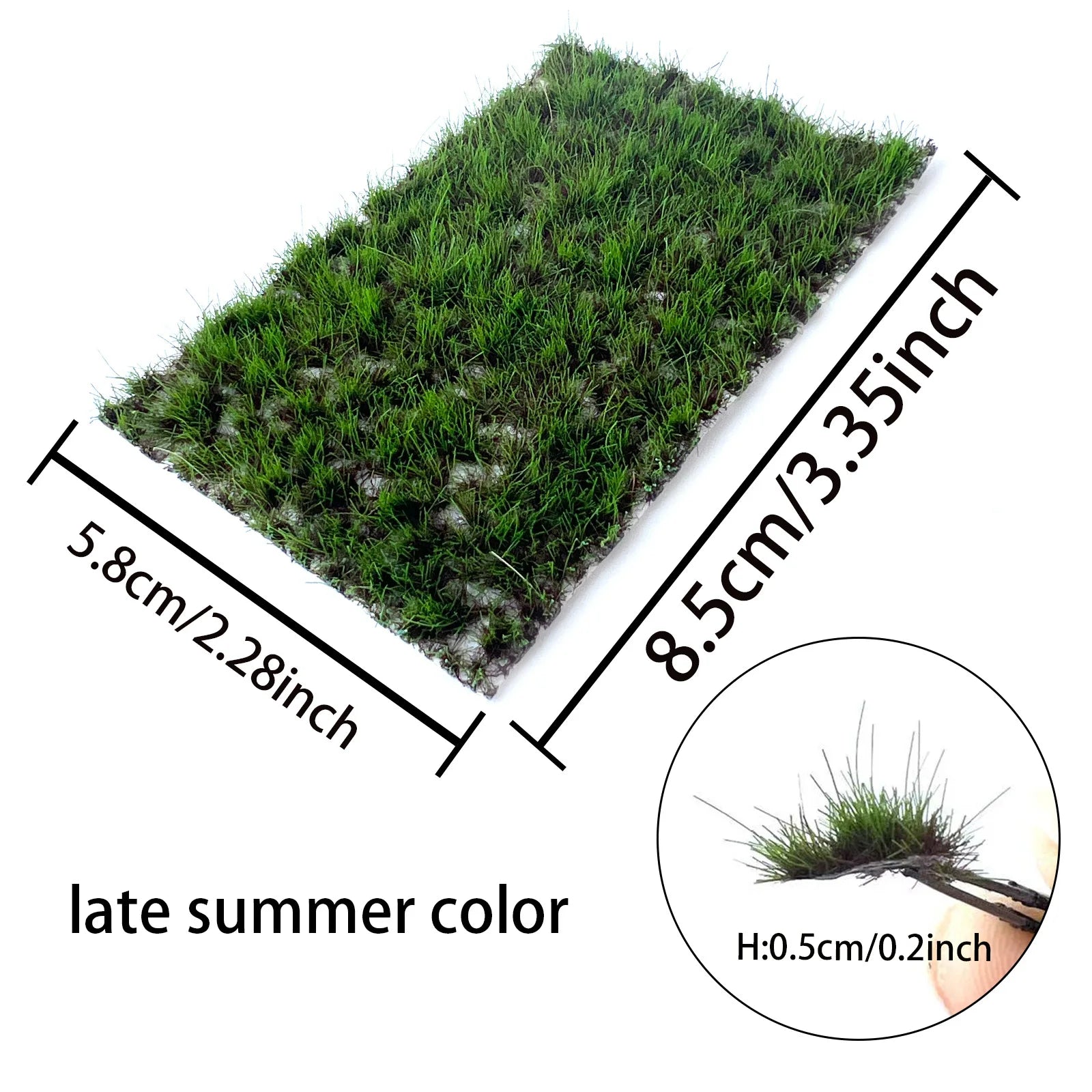 5MM Miniature Static Grass Tufts Cluster, for DIY Model Making, Railway Scene, Wargame, Sand Table Layout, Diorama, Decoration