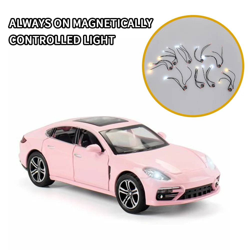 Magnetic Control Led Lamp 1Hanging 4 Mini Light for Cars/Robots/DIY Model Making with Battery