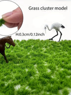 3mm Miniature Static Grass Tufts Cluster, for DIY Model Making, Railway Scene, Wargame, Sand Table Layout, Diorama, Decoration