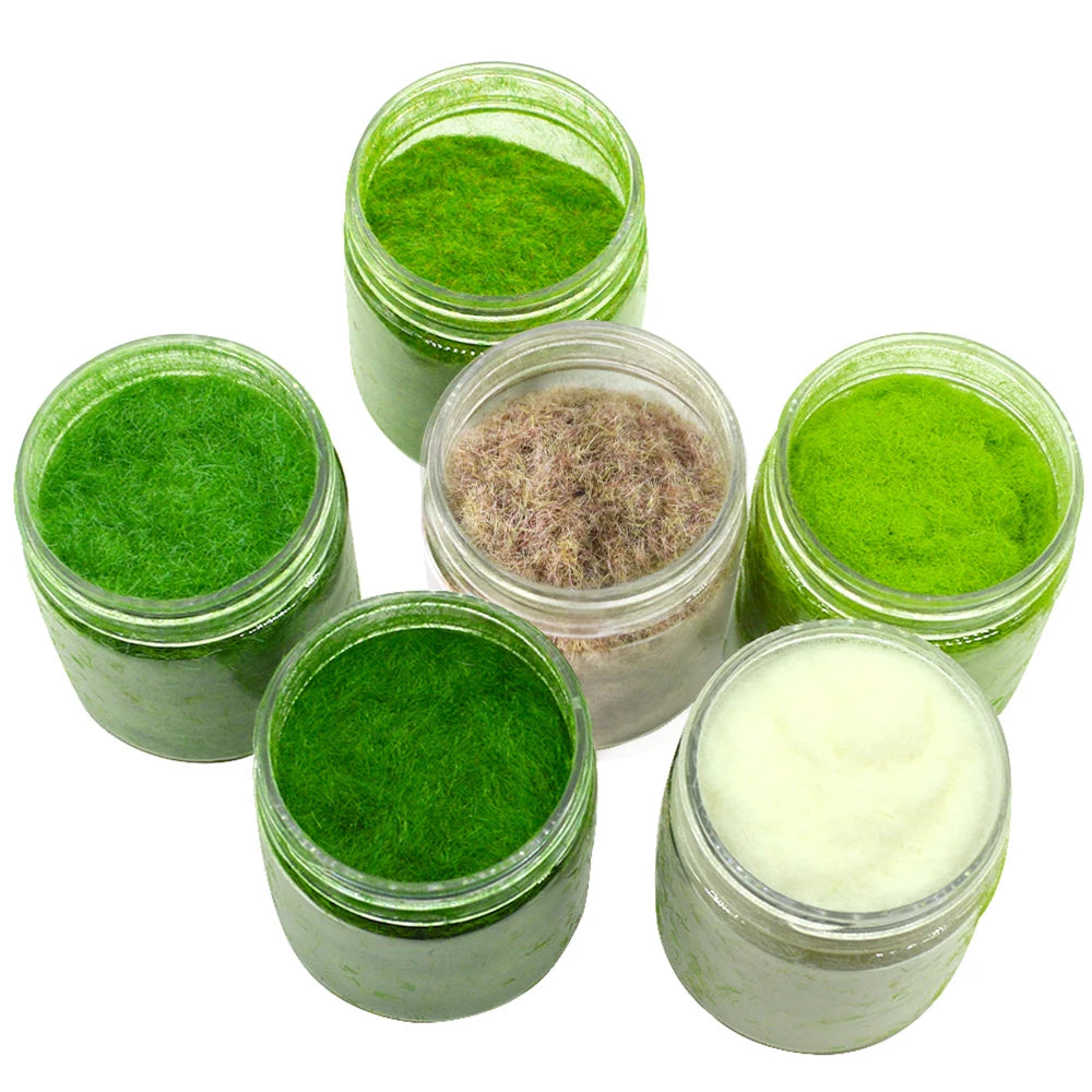 Mixed Model Grass Viscose Powder Green Fake Grass Fairy Garden Miniatures Clay DIY