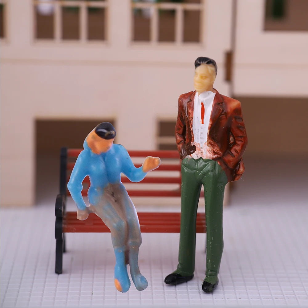 1:75 All Sitting Scale Model Figure Miniature People Train Street Passengers For Building Landscape Railway Scenery Layout