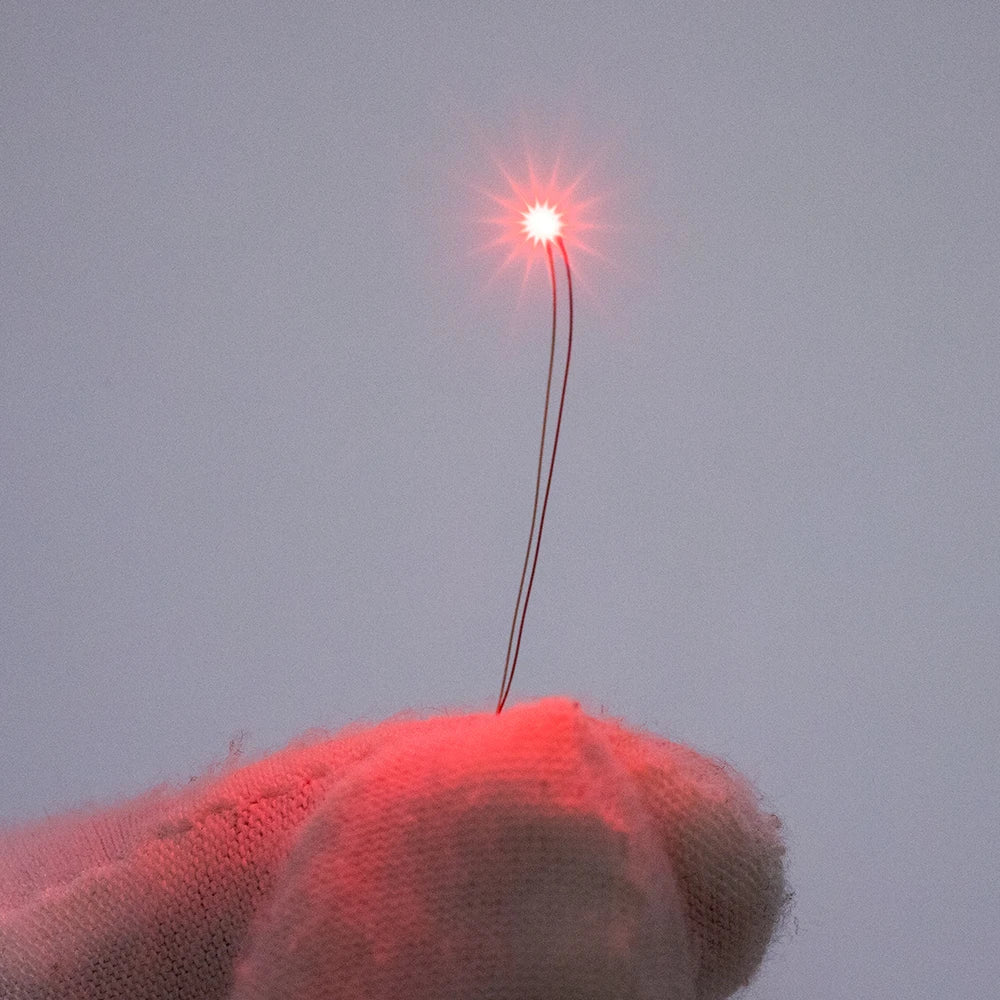 5pcs 3V 0201 SMD LED Lamp Micro LED Light Copper Wire Toys Models Pre-Soldered Micro Litz Diy Model Making for Diorama