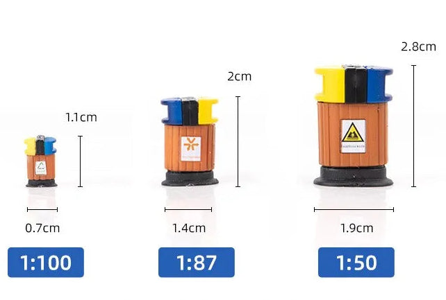 HO N Scale Model Street Trash Can Micro Landscape DIY Material Accessoritrash Garbage  Rubbish Bin