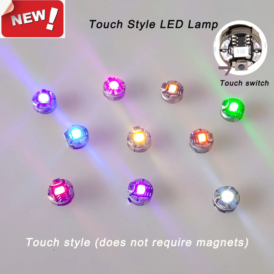 New Arrivals Touch Style Miniature Led Lamp Model Wireless Light Toys for DIY Model Making for Robots/Cars with Battery 1pc