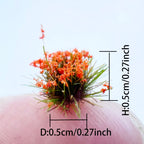 Height 0.5Cm Mini Flower Cluster Grass Tuft for Railway Train Layout/wargaming/diy Model Making/garden Landscape/diorama 104Pcs