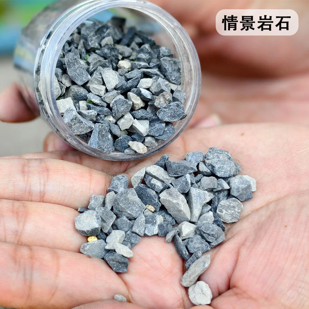 Micro Landscape Miniature Gravel Stone Gravel Ground Rock Natural for Diy Model Making Railway Scene Wargaming Diorama 140Ml/jar