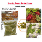 30G Miniature Static Grass Tuft&Stone for HO N OO Diy Model Making Sandtable Railway Train Layout/Military Scenery/Diorama