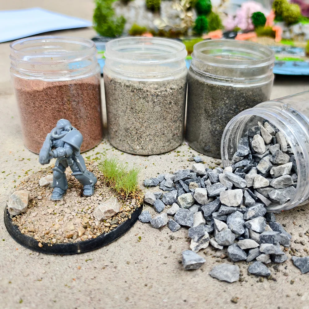 Micro Landscape Miniature Gravel Stone Gravel Ground Rock Natural for Diy Model Making Railway Scene Wargaming Diorama 140Ml/jar