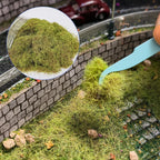 Miniature Plush Model Grass for HO Scale 1:87 Dioramas – Realistic Grass Tufts for Architecture Models, Train Scenery and Building Layouts