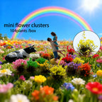 Height 0.5Cm Mini Flower Cluster Grass Tuft for Railway Train Layout/wargaming/diy Model Making/garden Landscape/diorama 104Pcs