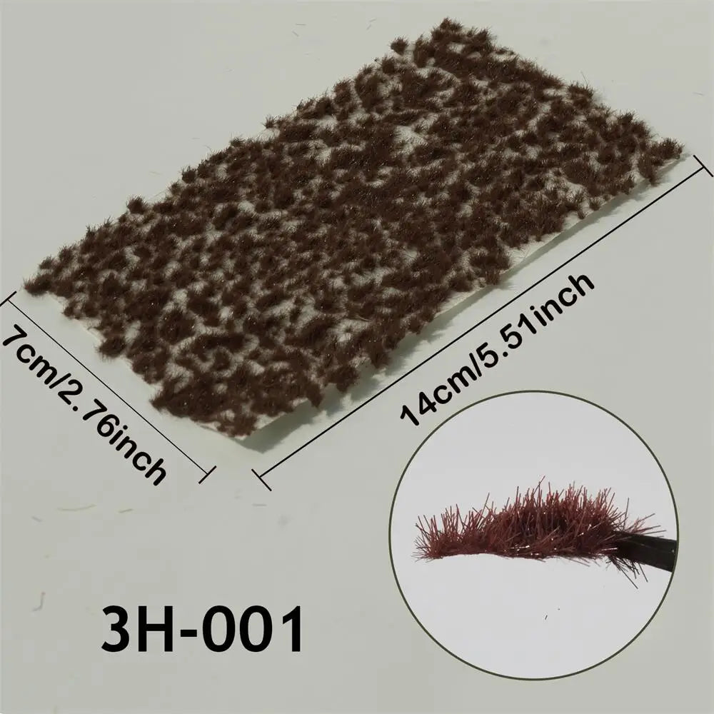 3mm Miniature Static Grass Tufts Cluster, for DIY Model Making, Railway Scene, Wargame, Sand Table Layout, Diorama, Decoration