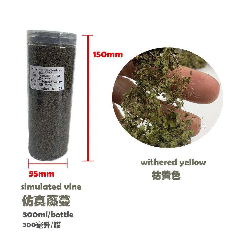 Mini Vine and Flower Model  Artificial Green Plants, Suitable for Model Houses, Landscaping, DIY CRAFT TANK MILITARY DECORATION