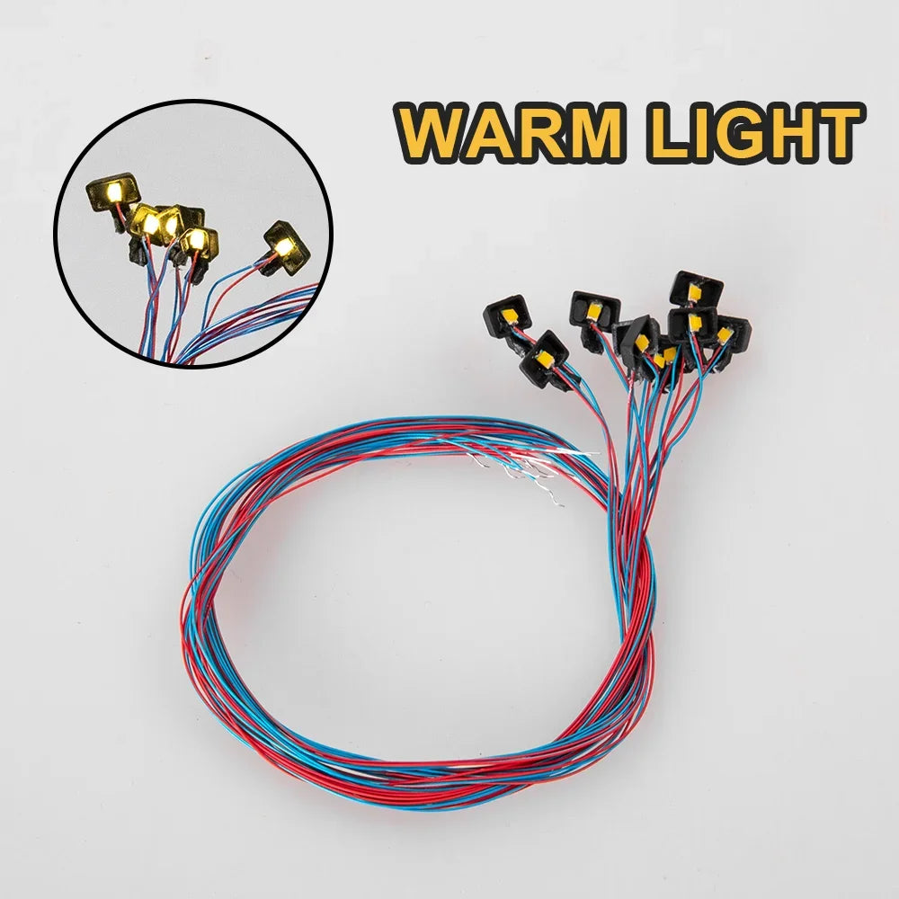 50Pcs Ho Scale Miniature Lamp 3V Led 1:87 Model Billboard Lights Diy Plastic Toys Architecture Building Materials for Diorama