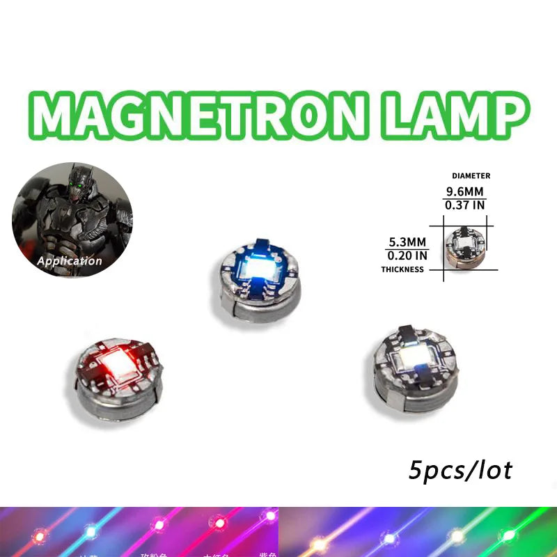 5Pcs Magnetic Control Led Lamp Wireless Light Super Bright Ultra Bright for Diy Model Making Plus Light with Batteries