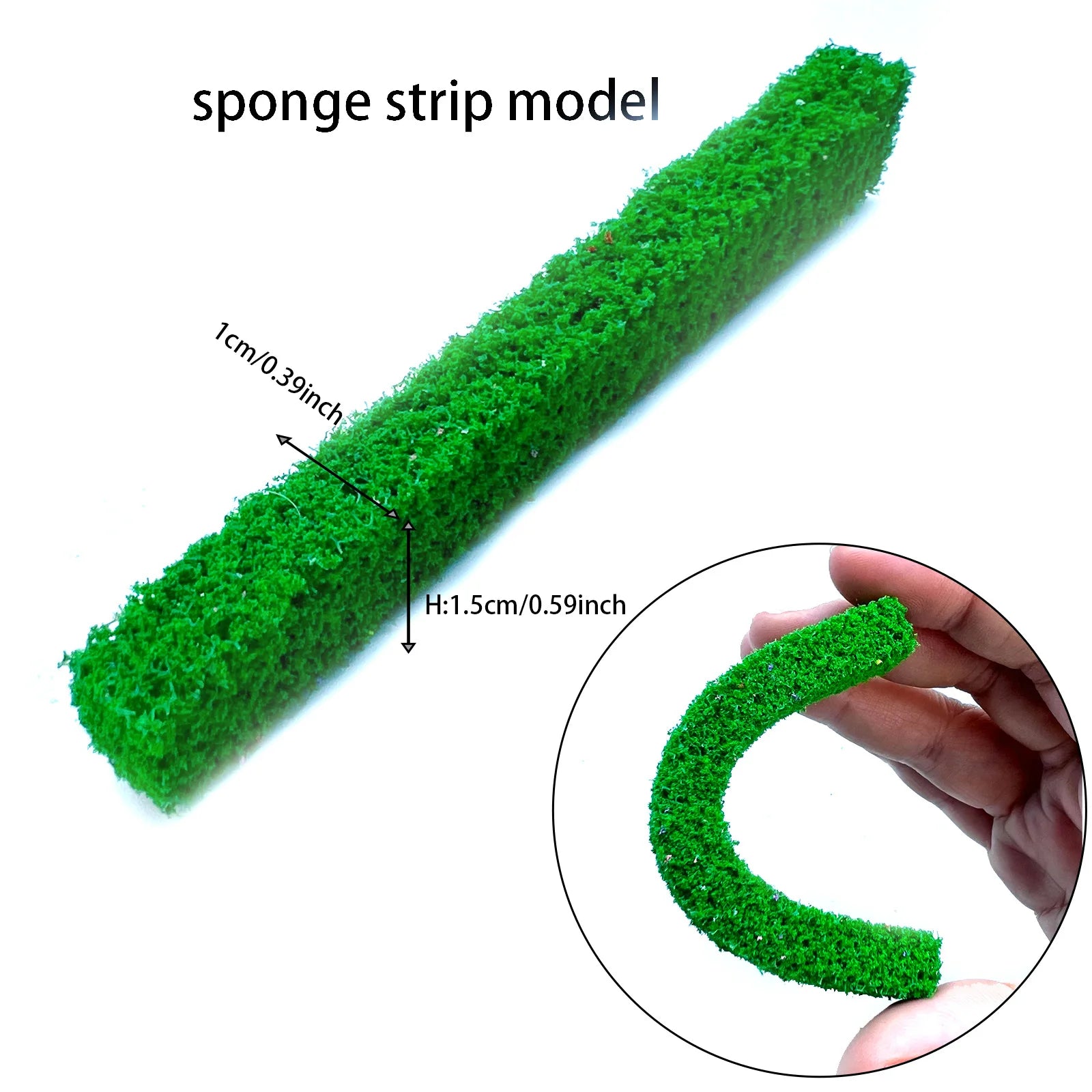 Micro Miniature Shrub Strip Grass Diy Sand Table Miniature Model Kits For Making Outdoor Fence Mini Shrub Strips Green Plants Si