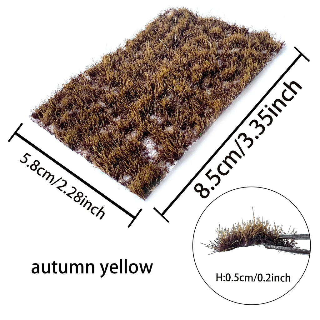 5MM Miniature Static Grass Tufts Cluster, for DIY Model Making, Railway Scene, Wargame, Sand Table Layout, Diorama, Decoration