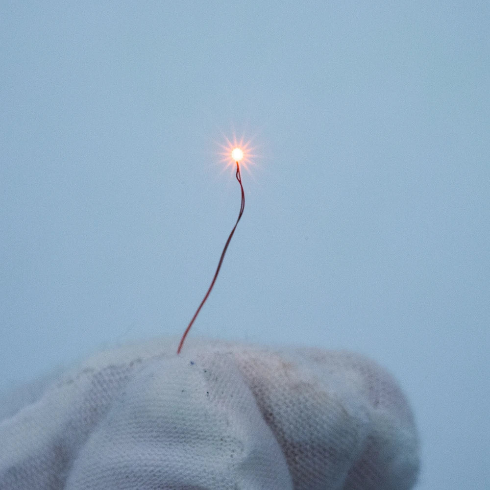 5pcs 3V 0201 SMD LED Lamp Micro LED Light Copper Wire Toys Models Pre-Soldered Micro Litz Diy Model Making for Diorama