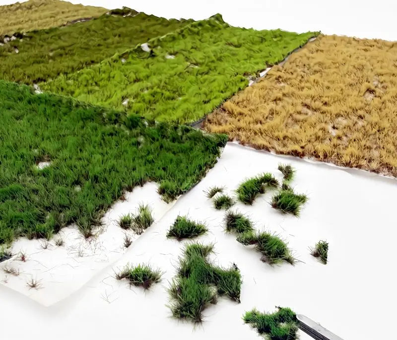 3mm Miniature Static Grass Tufts Cluster, for DIY Model Making, Railway Scene, Wargame, Sand Table Layout, Diorama, Decoration