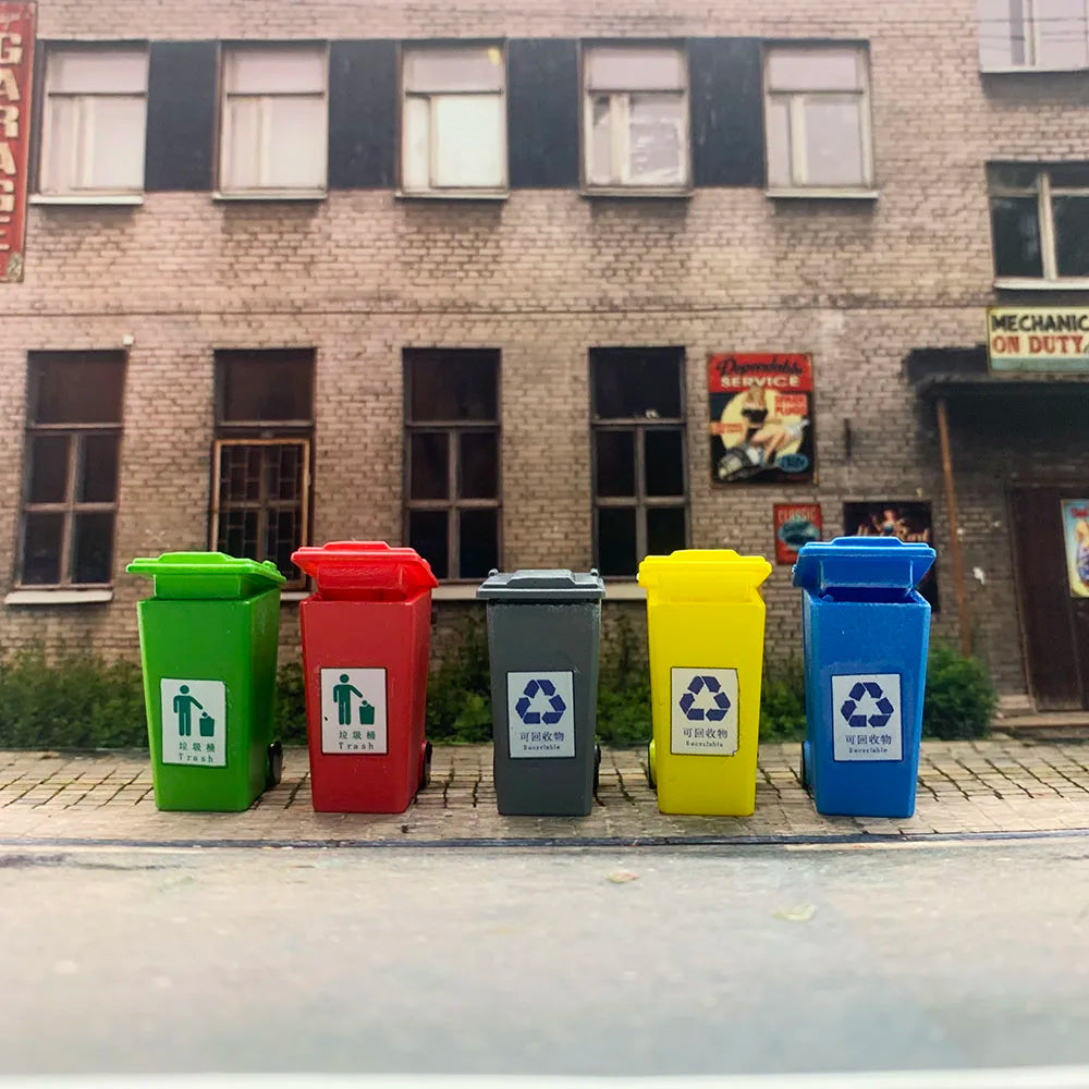 HO N Scale Model Street Trash Can Micro Landscape DIY Material Accessoritrash Garbage  Rubbish Bin