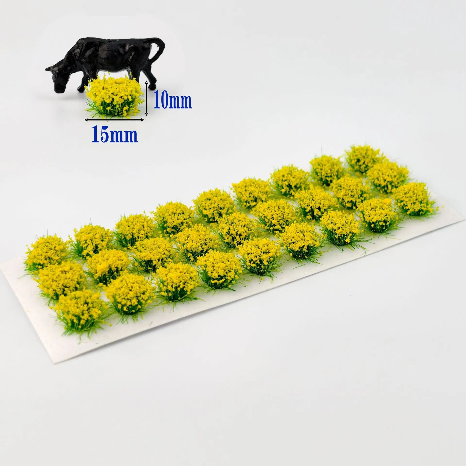 10mm Colorful Grass Tufts for 1:72 Dioramas – Miniature Resin Flower Clusters for Railway Scenery, Architecture Models and Landscape Layouts