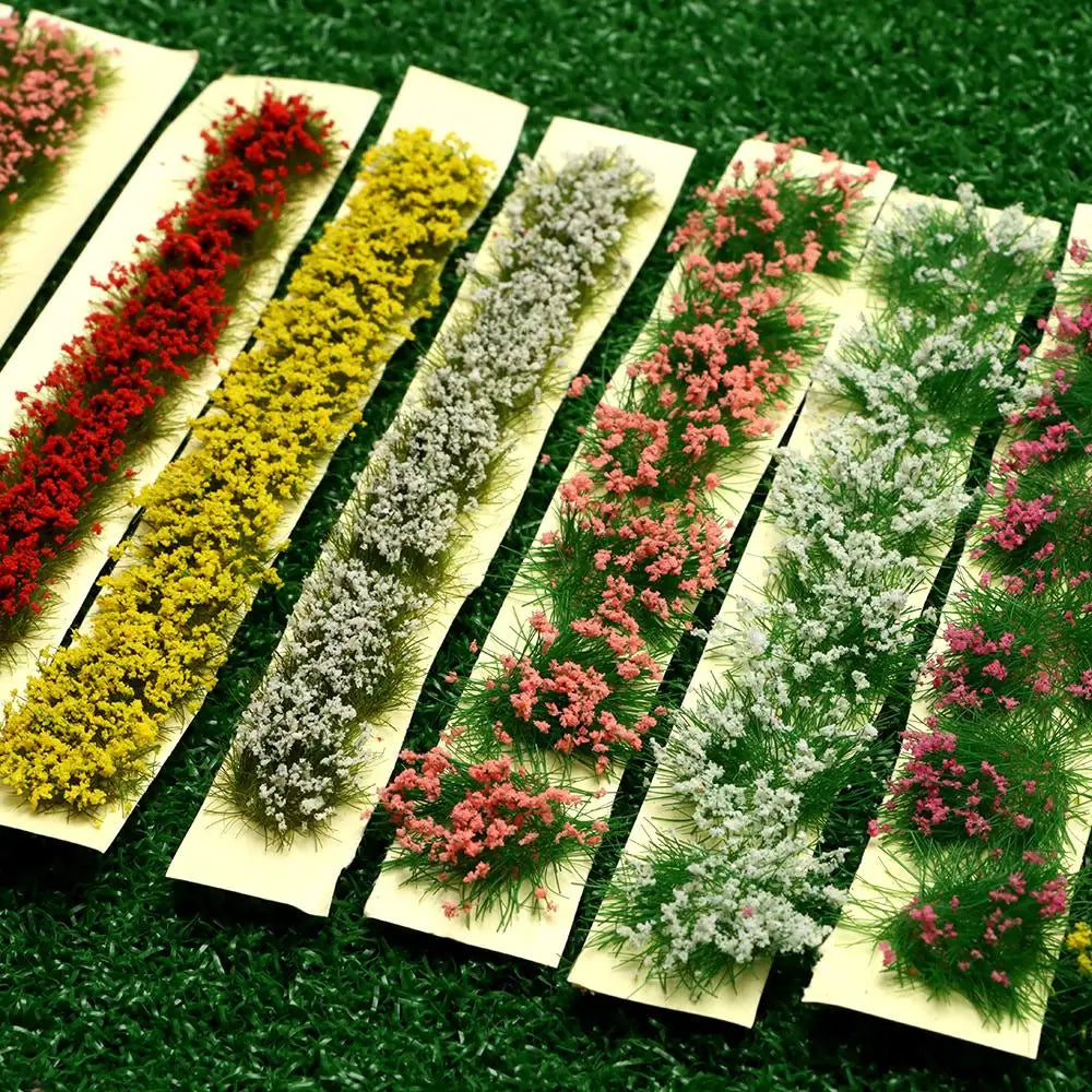 Diorama Grass Simulation Flower Cluster For HO N Scale Military Scene Garden Decoration Architecture